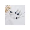 Набор из стерлингового серебра 925 пробы с сапфировым цирконом и мотивом в виде капли