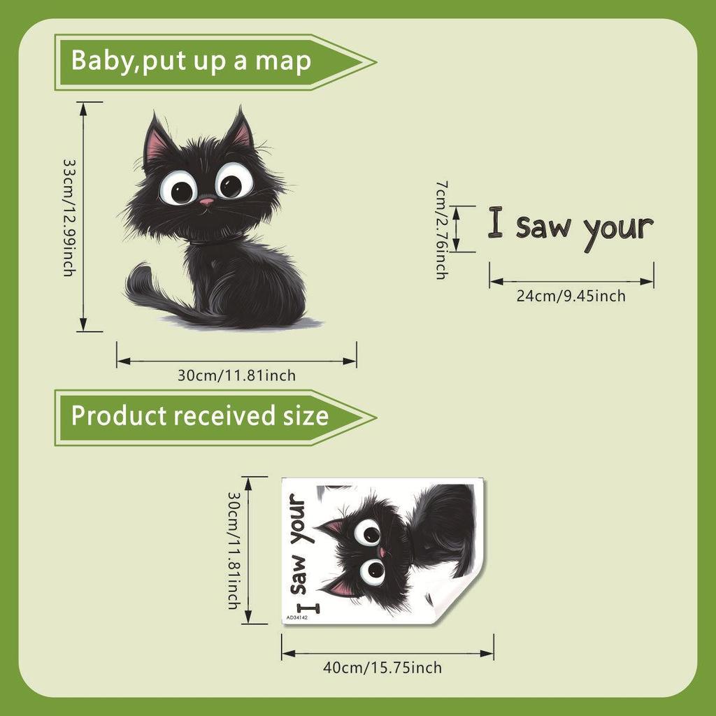 Креативная реалистичная 3D наклейка на унитаз с милым котом Vision, забавная наклейка с изображением животных для ванной комнаты, декор крышки унитаза, самоклеящаяся ПВХ, водонепроницаемая картина