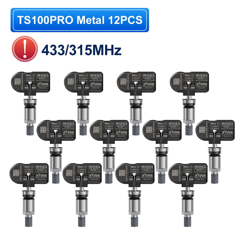 XTOOL TS100 PRO 315MHz/433MHz TPMS Sensor Scan Tire Repair Tools Automotive Accessory Original Tire Pressure Programming Sensor