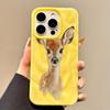 Очаровательный чехол для телефона с оленем для iPhone 17 Чехлы iPhone 16 Pro Max 15 14 Plus 13 12 11 16E 17 Air Ударопрочный Конфетный ТПУ Бампер Чехол