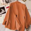 Женский костюм, весенне-осенний женский топ, офисный женский пиджак, свободный крой, тонкая куртка с воротником с лацканами, пальто для работы, отдыха