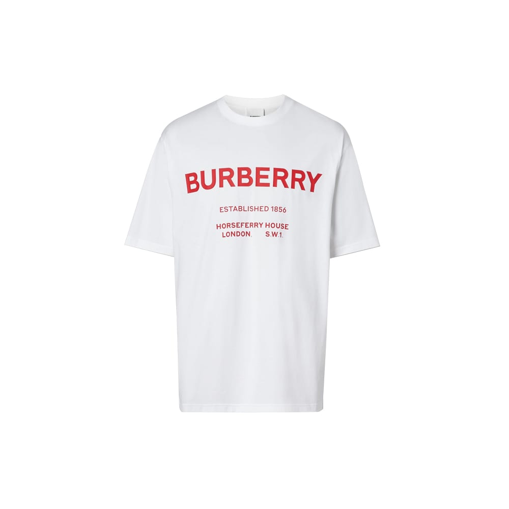 Burberry Футболка Horseferry Унисекс Белый 80172251