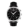 Tissot Tradition Chronograph Watch, Black Dial, Leather, Men's, T0636171605700