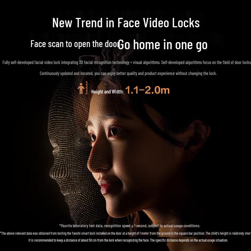 Ezviz Y5000FVX Ultra AI Facial Recognition Smart Door Lock