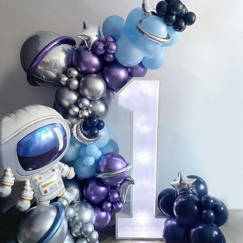 Воздушные шары в космическом пространстве на день рождения, воздушный шар с астронавтом, арка, гирлянда, комплект Galaxy, вечерние, для дня рождения, детский душ, вечерние фон для мальчиков, декор