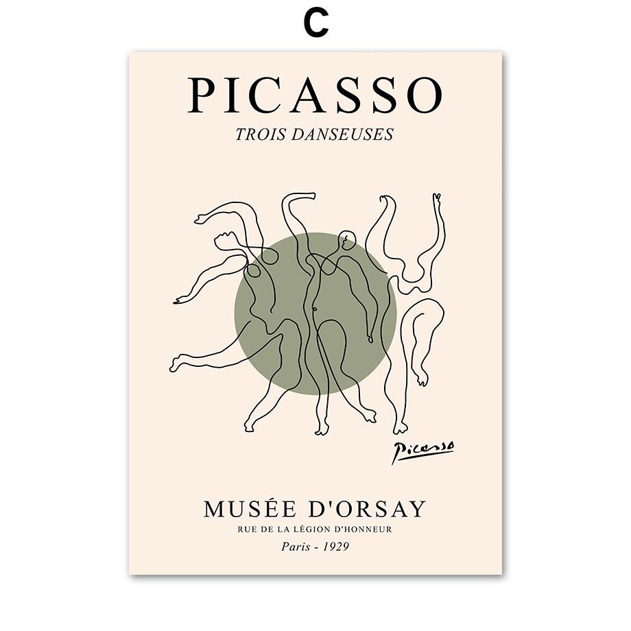 Абстрактные линии Пикассо Матисс ботанические цветочные постеры и принты настенная живопись на холсте для гостиной декоративные картины