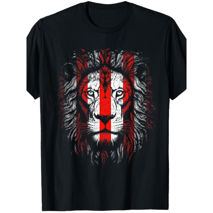 Bilbao Lions Soccer Supporter T-Shirt - Rojiblanco Lion Design & Bilbo Fan, Casual Round Neck Tee for Athletic Bilbao Fans, Washable in Machine,