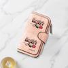 Beautiful and Distressed Rose Print Long Wallet, Multifunctional Portable Coin Purse with Clasp, Suitable for Daily Commuting, Large Capacity Clutch