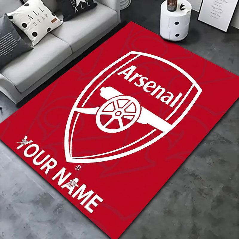 Arsenal F Custom Name Carpet Rug for Living Room Bedroom Home Sofa Decoration,Kids play Non-slip Floor Mat