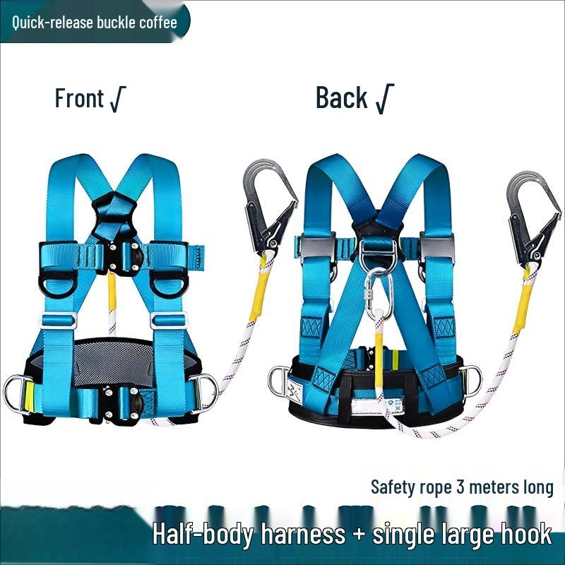 Half-Body Safety Harness with Dual Hooks