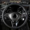 Ручное шитье 38 см, чехол на руль автомобиля, противоскользящая искусственная кожа, четыре сезона, универсальный грузовик, внедорожник, защита на руль, салон автомобиля
