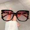 2025 New Brand Designer Square Sunglasses Women Men Oversized Cat Eye Sunglass Gradient Lens Glasses for Women Driving Shades