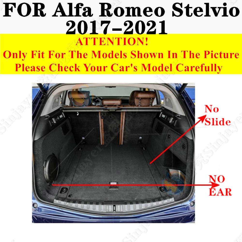 Водонепроницаемый высокопокрытый коврик для багажника автомобиля, коврик для багажника, ковер с высокой боковой задней грузовой подкладкой для Alfa Romeo Stelvio