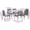 VidaXL Ensemble à Manger de Jardin avec Coussins 7pcs, Table et Chaise de Terrasse, Meubles de Patio, Mobilier d'Extérieur, 3213600