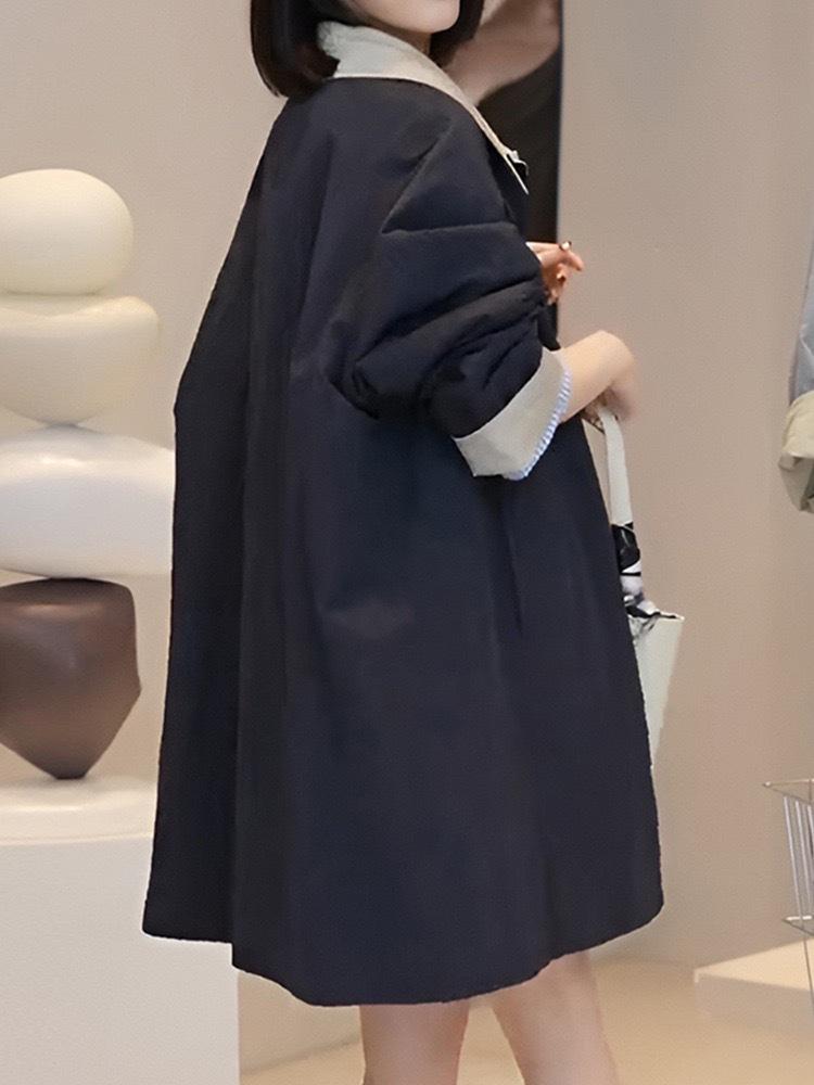 Женский тренч средней длины в корейском стиле на осень 2025 года - модная повседневная куртка для работы