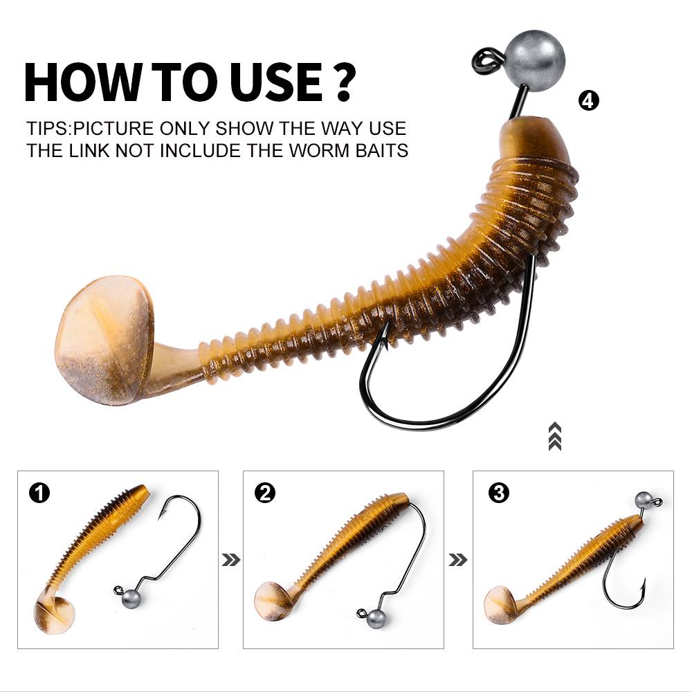 Крючок для ловли на донной приманке, препятствующий зависанию, крючок для поддельной приманки, рыболовный крючок из высокоуглеродистой стали, мягкий крючок для ловли насекомых, подходит для морской рыбалки