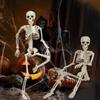 40cm Halloween Skeleton Plastic Model - Spooky Skull Decor for Haunted House & Yard Displays, Creepy Prop for Halloween Night