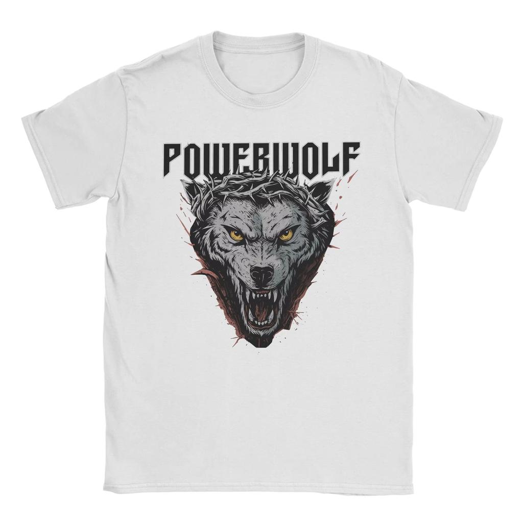 Powerwolf Band T-Shirts for Men Casual Loose Casual Summer Tee Fun Cotton Tee Shirt O Neck Short Sleeve T Shirts Plus Size Tops