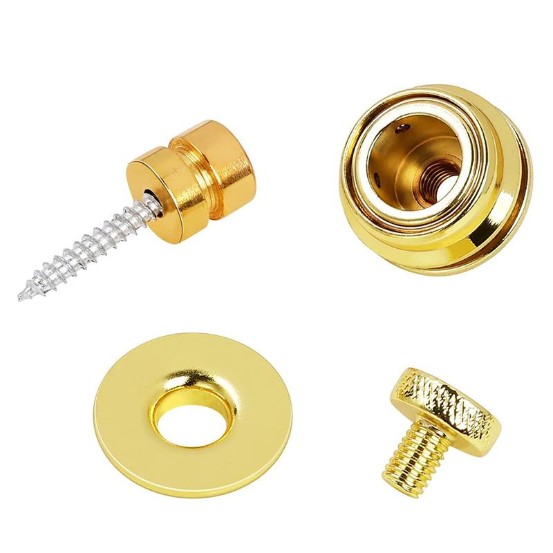 Guitar Strap Lock Guitar Strap Buttons Heavy Duty Metal Button Security Straplock for Electric Acoustic Guitar Bass Ukulele