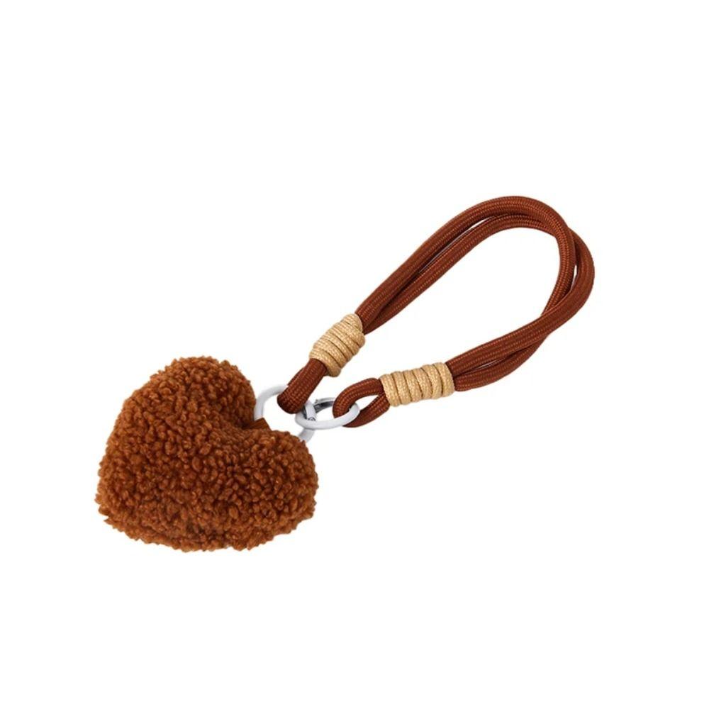 Плюшевый ремешок для телефона Красочные сумки Плетеный шнурок Милые подвесные аксессуары