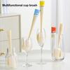 Набор гибких силиконовых щеток для бутылок 360 градусов 5-в-1 Многофункциональный набор для чистки с мягкой жесткой щетиной Портативный очиститель крышек для чашек