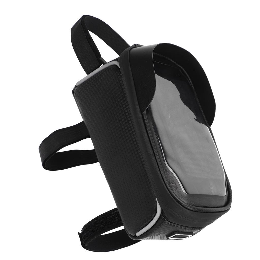 Велосумка на раму с креплением для телефона Черная Велосумка на верхнюю трубу Водонепроницаемое крепление для телефона на велосипед Велосипед Горный велосипед