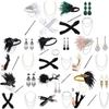 1920s Dancers Great Accessories Set for Womens Costume Pearls Necklace Satin Black Gloves Flapper Headpiece Headband