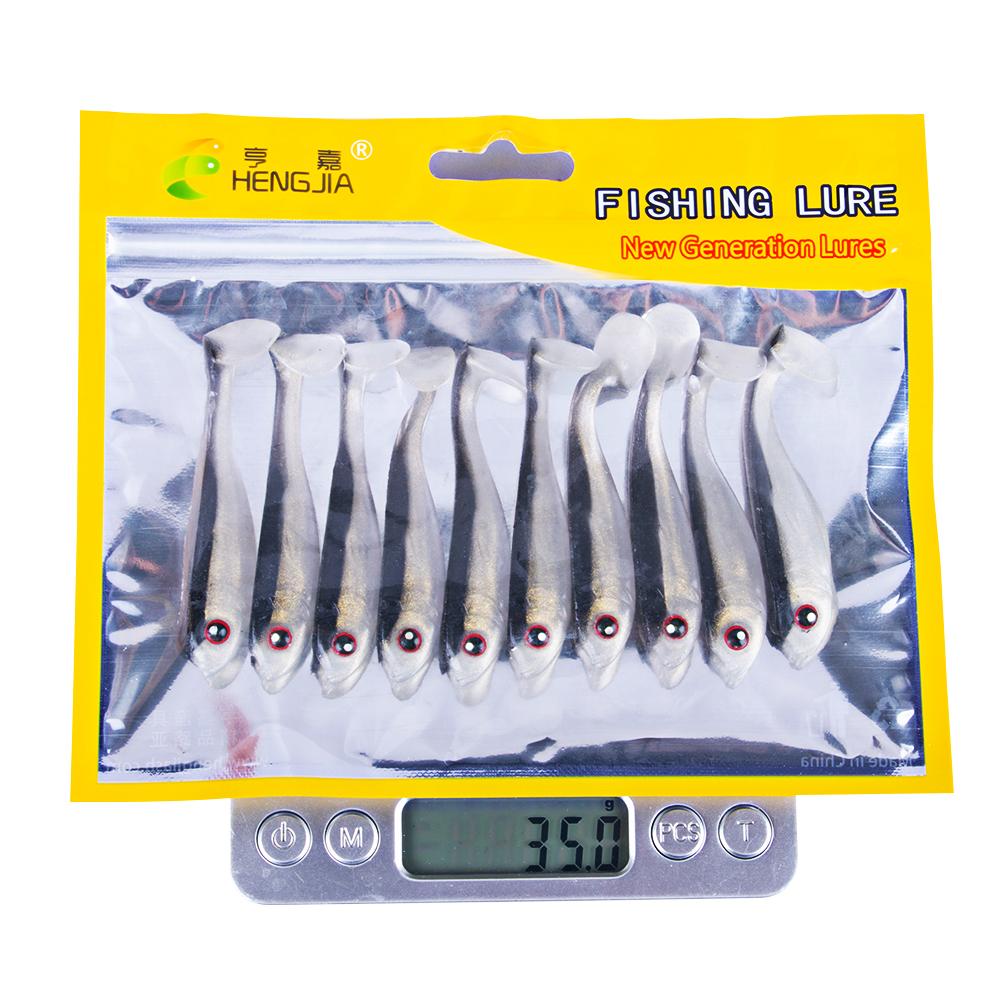 10 шт./пакет, мягкая приманка для рыбалки, воблер, искусственная приманка, креветки с запахом соли, резиновая приманка для ловли окуня, воблер, приманки для плавания