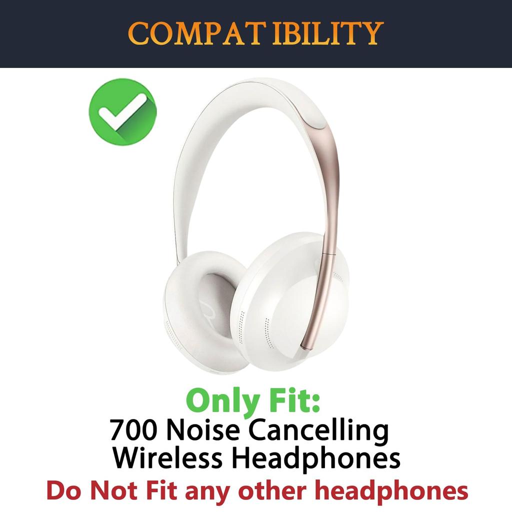 SOULWIT Cooling Gel Ear Pads for Bose Noise Cancelling 700 (NC700/NCH700) Wireless Headphones, Cooling Thickness - White