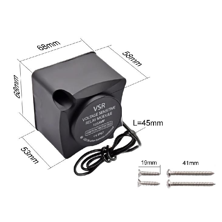 VSR Voltage Sensitive Relay 12V 140A Dual Battery Protection Smart Isolator Split Automatic Charging Relay Module Car Truck Boat
