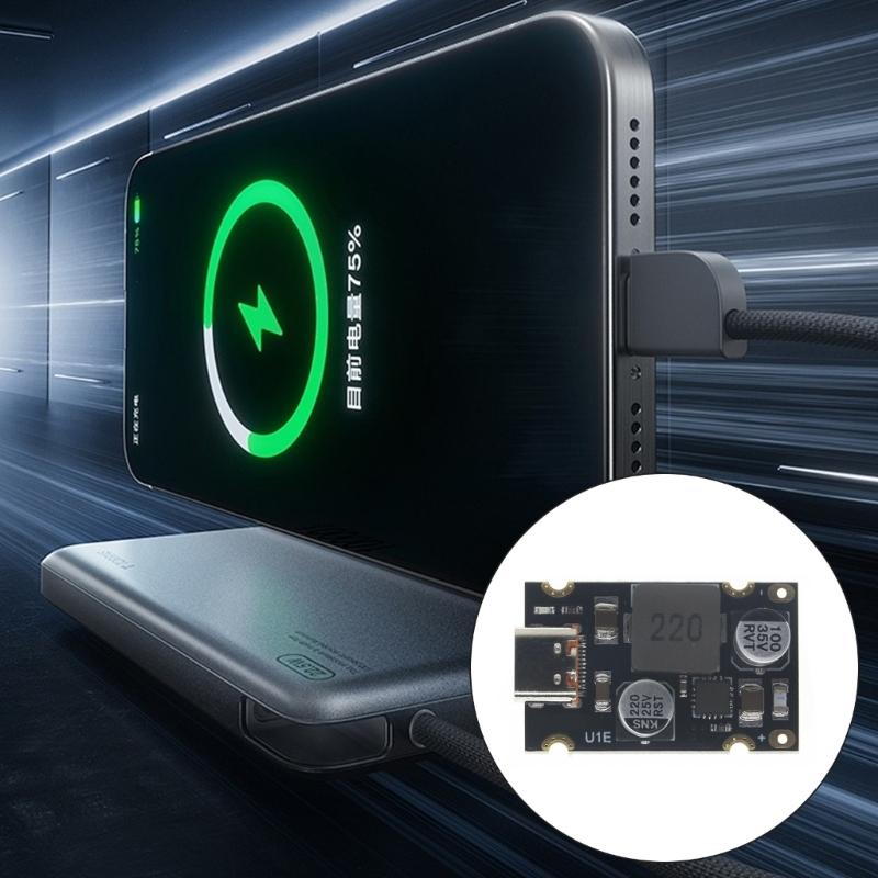 Модуль быстрой зарядки USB C 65 Вт с поддержкой нескольких протоколов быстрой зарядки для различных электронных устройств