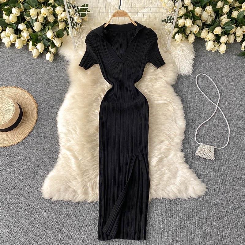 Тонкое сексуальное белое короткое платье с v-образным вырезом 2021, летние облегающие бедра трикотажные платья в стиле ретро 2021 г.