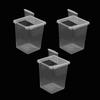 3x Spider Habitat Feeding Box Container 8x8x11cm