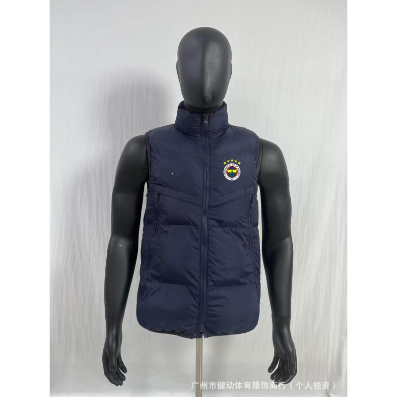 Waterproof Down Vest Men Women Outdoor Sports Warm-Up Training Jacket Football Team Fan Apparel