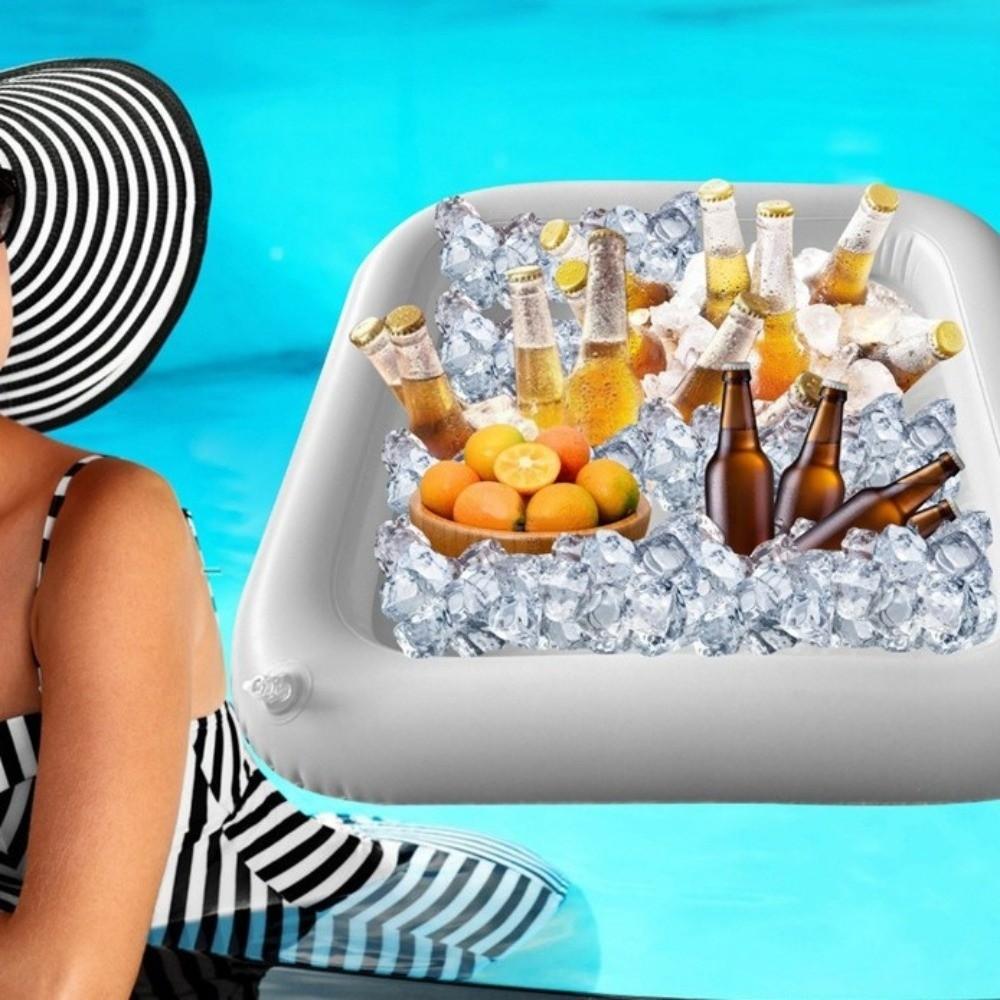 PVC Inflatable Serving Bar Portable Salad Tray Drink Containers Pool Float Tray Party Supplies
