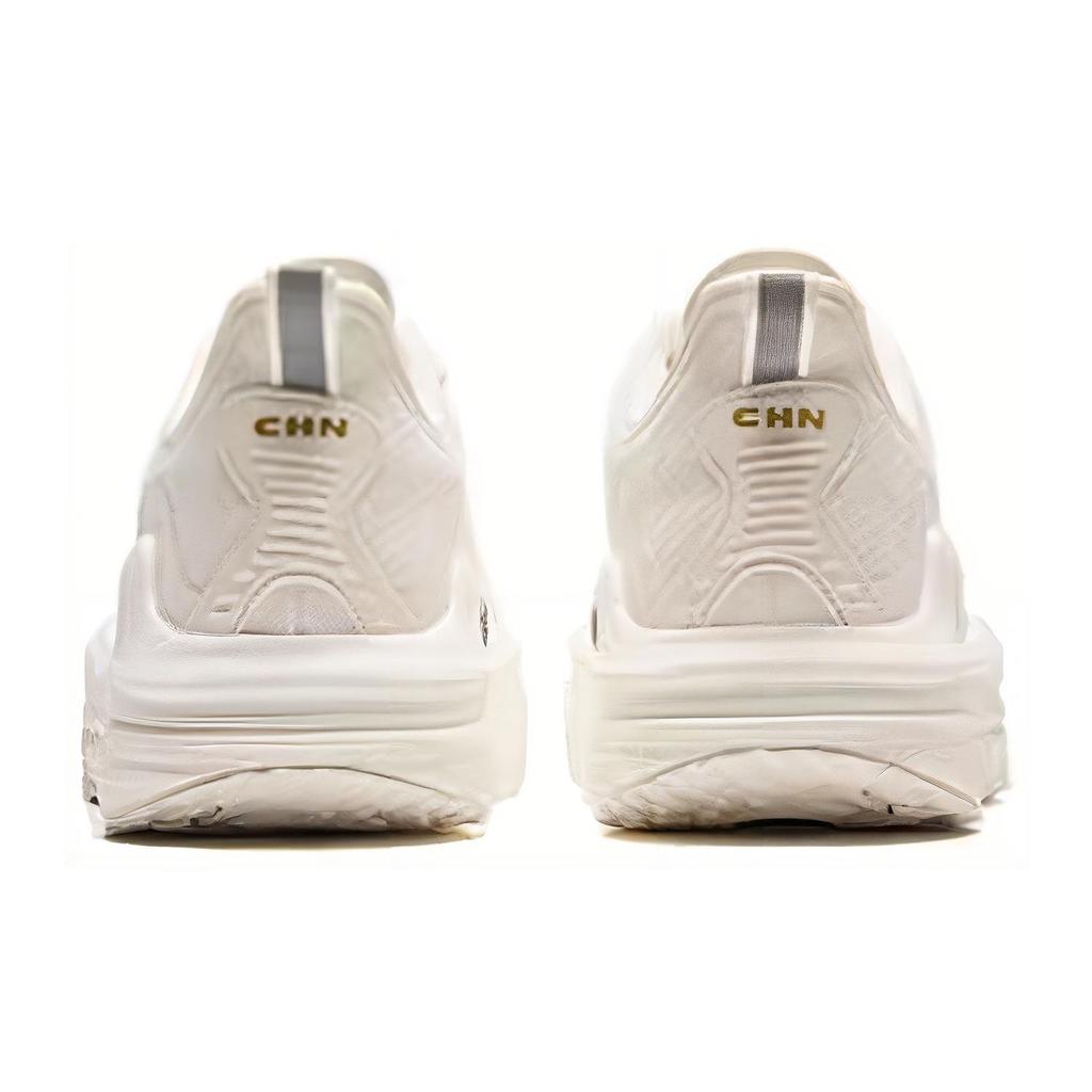 Anta Round Toe Lace-Up Shock Absorbing Wear-Resistant Low-Top Running Shoes Men Sneakers Ivory-White 112345505A-1