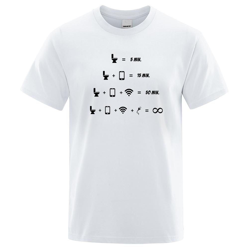 Мужская и женская футболка Harajuku Simple Tshirt Manmath Timing Simple Style Print Short Sleeves Cotton Soft T-shirts
