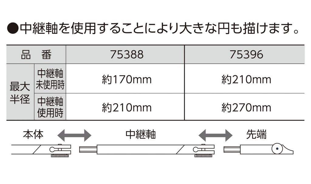 Shinwa Sokutei Drafting Compass B 155mm 75396