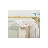 12 Pieces - Wooden Look Plastic Hanger Clothes Dress Shirt Hanger With White Gold Hooks