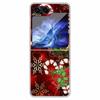 For Samsung Galaxy Z Flip 6 5 4 3 Case Christmas Cute Clear Hard Plastic PC Folding Back Cover For Samsung Z Flip6 Flip5 Flip4