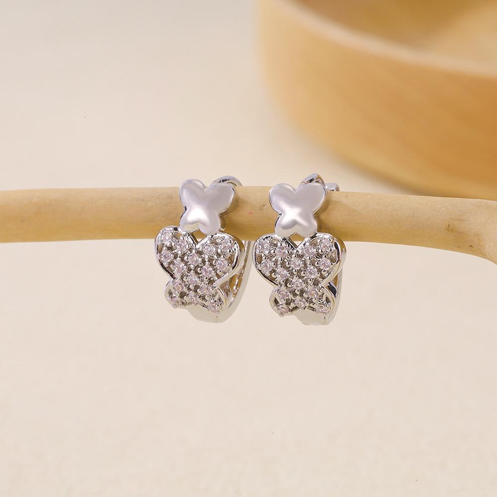 Color Earrings Women'S Jewelry Selection, Fashionable Multi-Style Zircon Earrings Inlaid With Zirconium Exquisite Jewelry