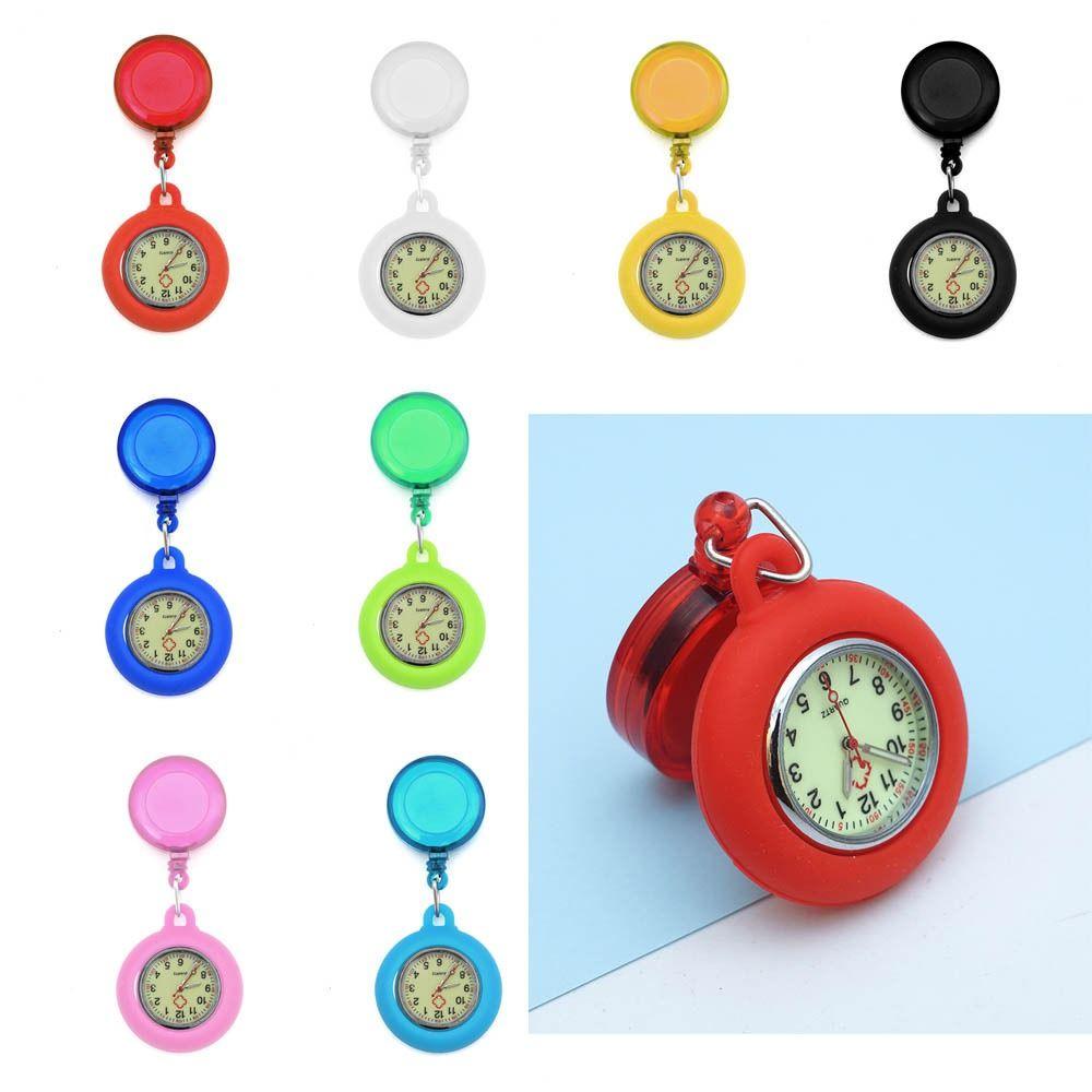 Silicone Pocket Watch Clip-on Doctor Hanging Luminous Fob Watch Nurse