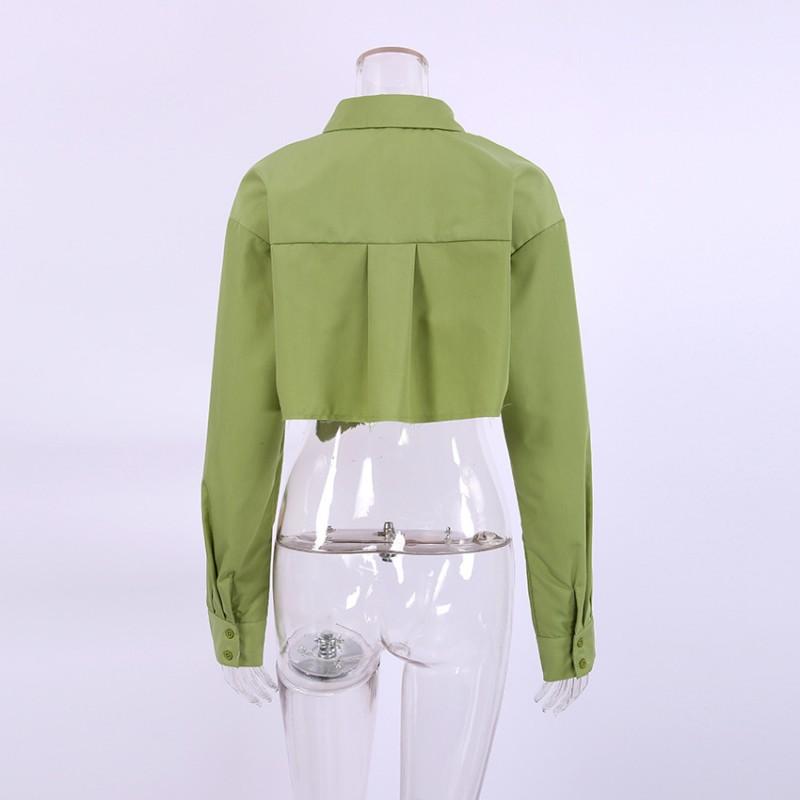 Womens Relaxed Fit Asymmetrical Patchwork Shirt Long Sleeve Office Blouse Cotton Blend