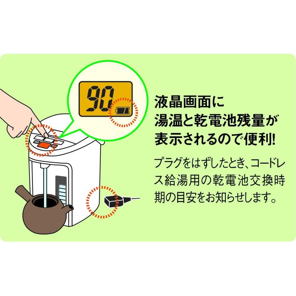 Zojirushi Electric Pot Microcomputer Boiling VE Electric Magic Bottle Liters White Yutosei 3.0 CV-WB30-WA