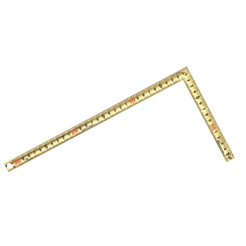Niigata Seiki SK Golden Curved Ruler, Made In Japan, for Tobi (Carpenter) Use, with Easy-Step Scale, Equal Graduations On Both Sides, 30cm Thick, GCT-