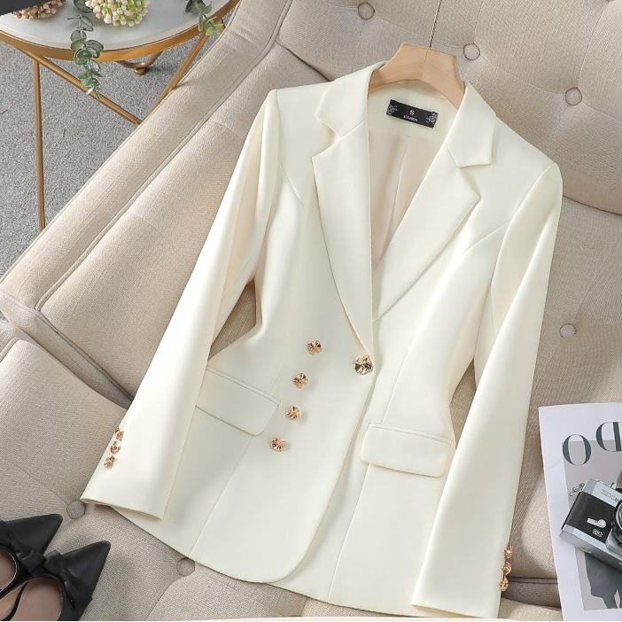 Осенне-весенний женский брючный костюм из 2 предметов, женская деловая рабочая одежда, формальный пиджак и брюки