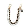 Винтажный жемчужный ремешок для сумки, двухслойная цепочка, жемчужный ремешок для телефона