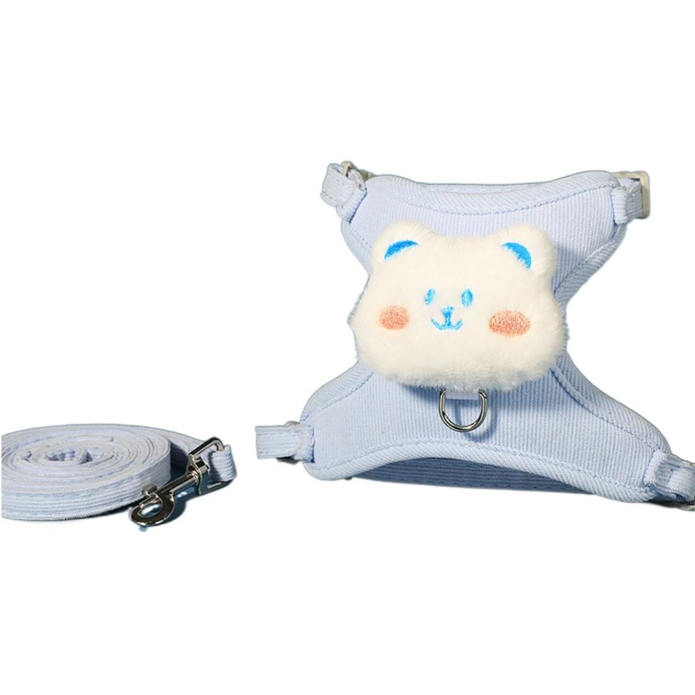 with Leash Set Cat Traction Vest Rope Adjustable Pet Walking Leash Dog Harness  for Cat Kitten