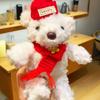 PP Cotton Stuffed Bear Pendant Scarf Bag Decoration Bib Bear Plush Key Chain  Children