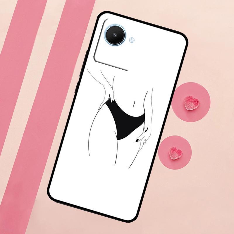 Woman Body Line Art Case For Realme GT Neo 5 3T 2T 9 11 10 Pro Plus C11 C15 C21Y C25S C30 C31 C33 C35 C53 C55